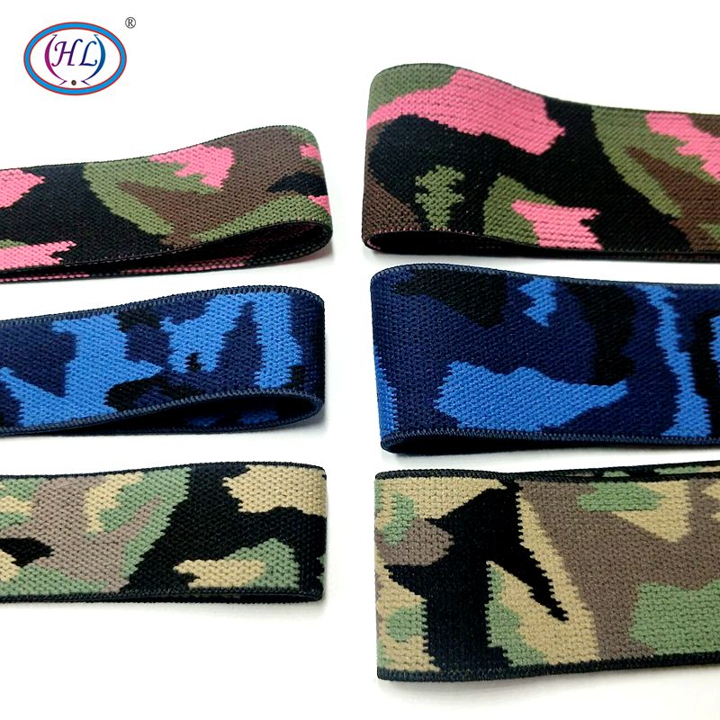 Hl 38Mm/25Mm 1 Meter Thicken High Quality Camouflage Pattern Elastic Band Apparel Bags Home Textile Sewing Accessories Diy