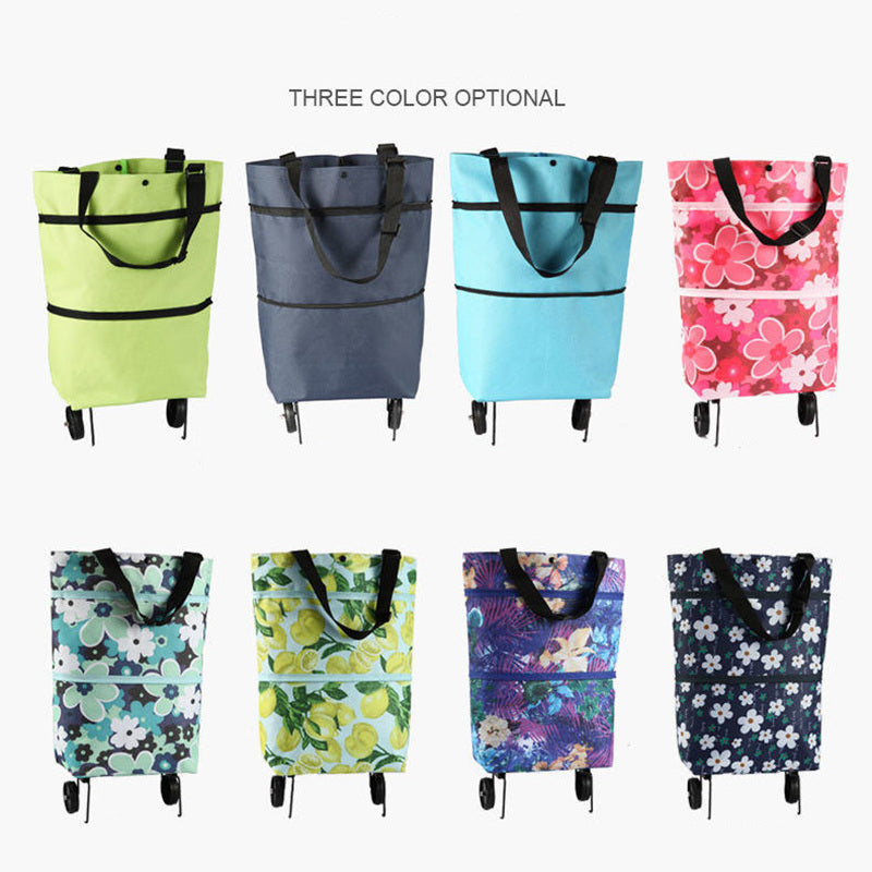 Hand Pull Cart Shopping Food Organizer Trolley Bag On Wheels Bags Folding Portable Shopping Bags Buy Vegetables Bag Tug Package