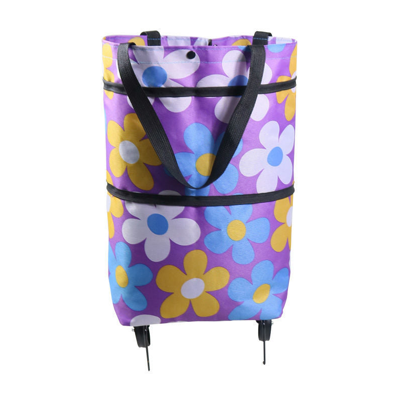 Hand Pull Cart Shopping Food Organizer Trolley Bag On Wheels Bags Folding Portable Shopping Bags Buy Vegetables Bag Tug Package