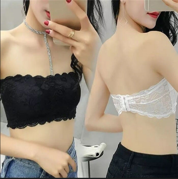 High Quality Elastic Cotton Women Tube Top Bra Strapless Top Bandeau Removable Chest Padded Tube Bra Top Female For