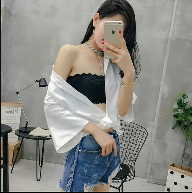 High Quality Elastic Cotton Women Tube Top Bra Strapless Top Bandeau Removable Chest Padded Tube Bra Top Female For