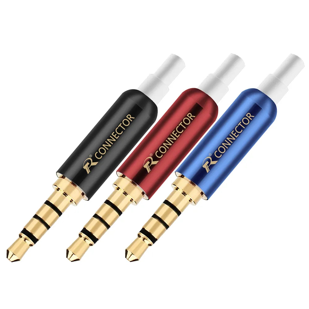 High Quality 3.5Mm Plug Audio Jack 4Pole Gold-Plated Earphone Adapter For Diy Stereo Headset Earphone/Repair Earphone