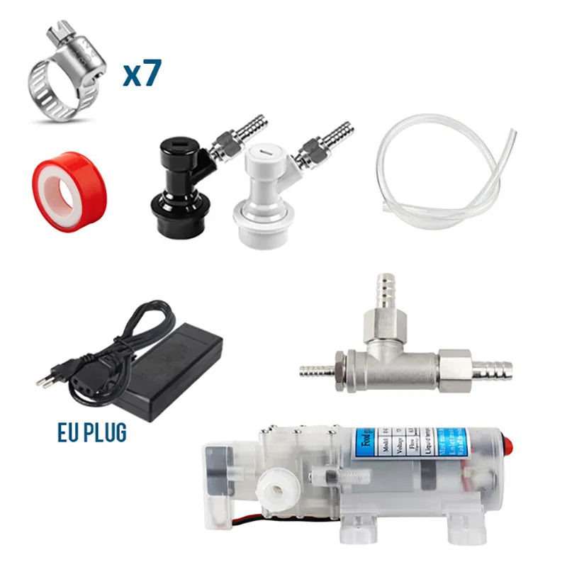 Homebrew Gas Fermentation Pump,Beer Secondary Fermentation Speed Up Device Quick Carbonation Keg Wort In-Line Aeration System