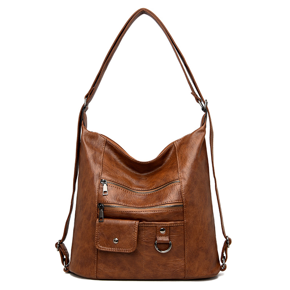 Hot 3In1 Women'S Bag Large Capacity Soft Pu Leather Handbag 2022 New Trend Ladies Shoulder Messenger Bags Sac A Main