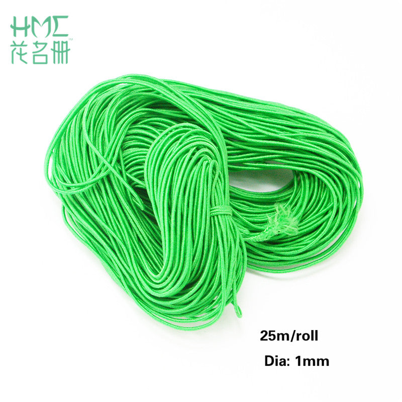 Hot Sale 25M/Lot 1Mm 10 Colors Beading Elastic Thread Cord Rope Rubber Band Elastic Stretch Cord Diy Bracelet Sewing Accessories