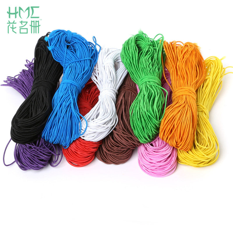 Hot Sale 25M/Lot 1Mm 10 Colors Beading Elastic Thread Cord Rope Rubber Band Elastic Stretch Cord Diy Bracelet Sewing Accessories