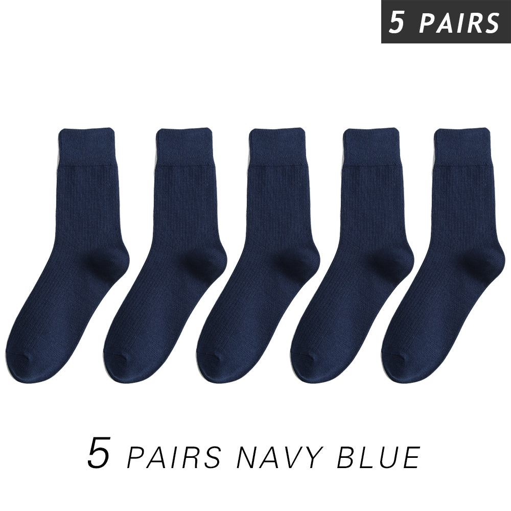 Hot Sale New Autumn Winter Men'S Warm Socks For Man Colorful High Quality Double Needle Casual Sports Cotton Socks 5 Pairs