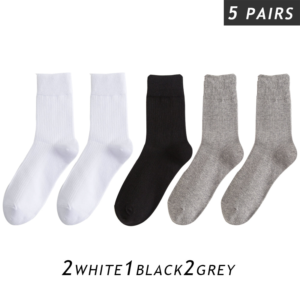 Hot Sale New Autumn Winter Men'S Warm Socks For Man Colorful High Quality Double Needle Casual Sports Cotton Socks 5 Pairs