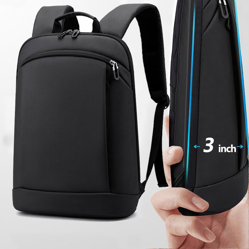 Ike Marti Thin Laptop Backpack Men Bag 15.6 Inch Office Work Women Backpacks  Business Bag Unisex Black Backpack Slim Back Pack