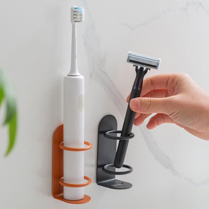 Iron Electric Toothbrush Holder Bathroom Toothpaste Shaver Storage Rack Wall Mount Electric Toothbrush Shelf
