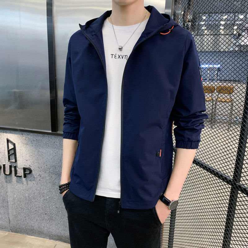 Jacket Men Spring  Autumn Windproof Jackets Spring Casual Coats Bomber Jacket Fashion Hooded Male Slim Fit Hoody Outwear K341