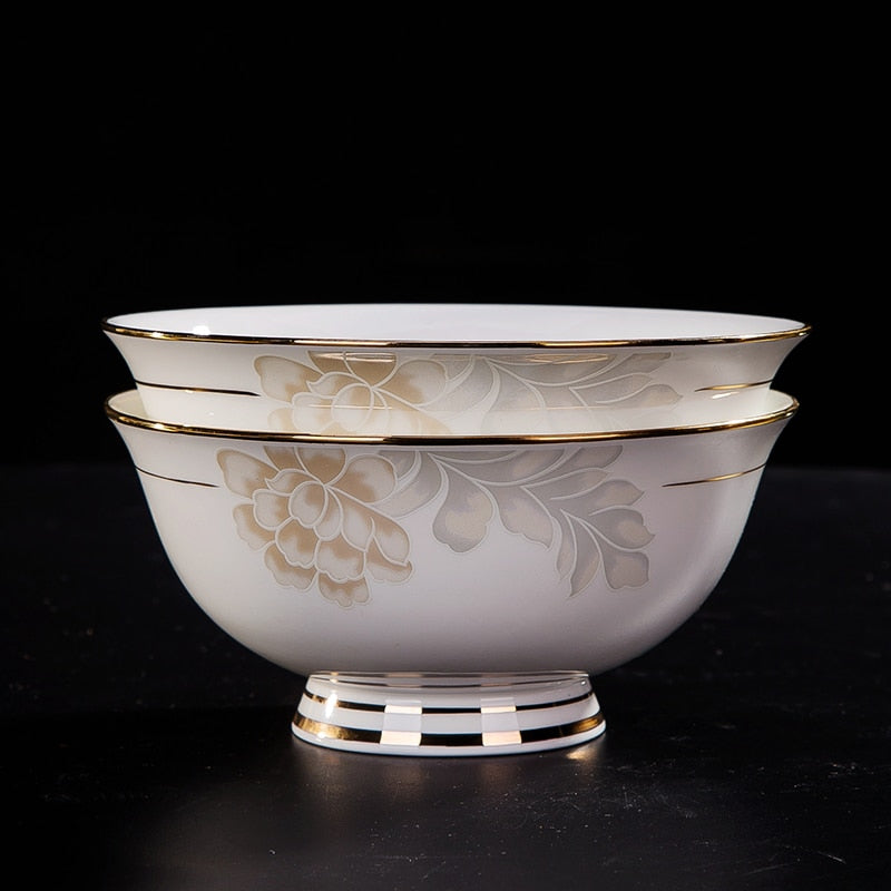 Jingdezhen Ceramics Hand-Painted 58 European Household Gifts Tableware Bone China Dishes Export