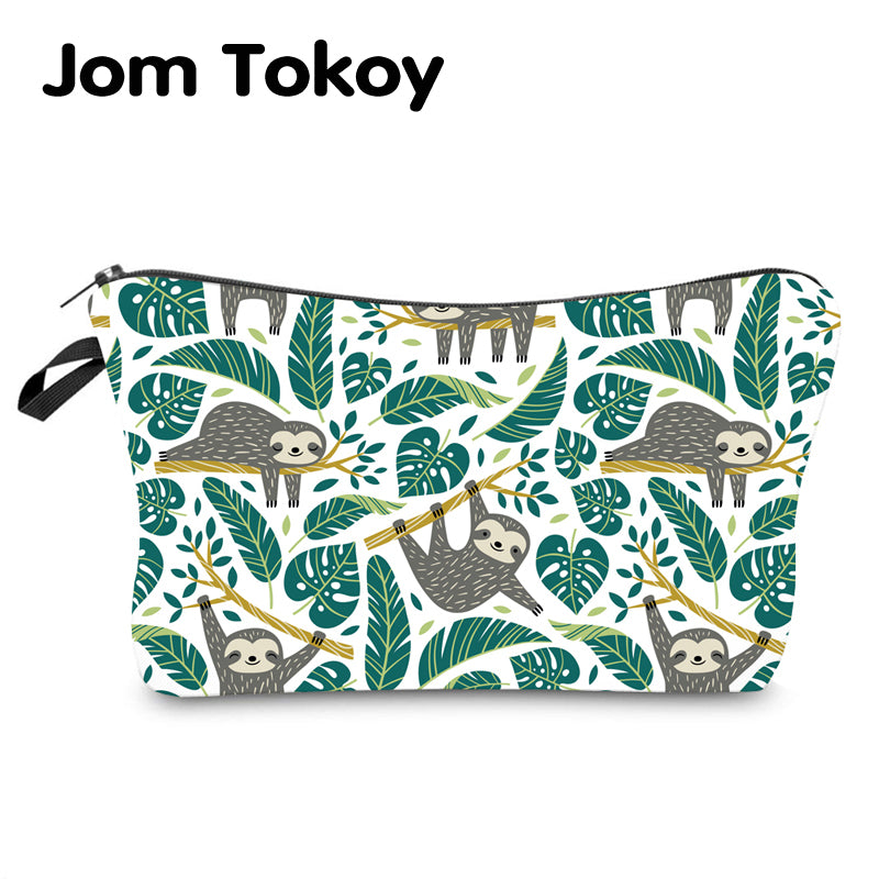 Jom Tokoy Water Resistant Makeup Bag Printing Sloth Cosmetic Bag Organizer Bag Women Multifunction Beauty Bag Hzb969