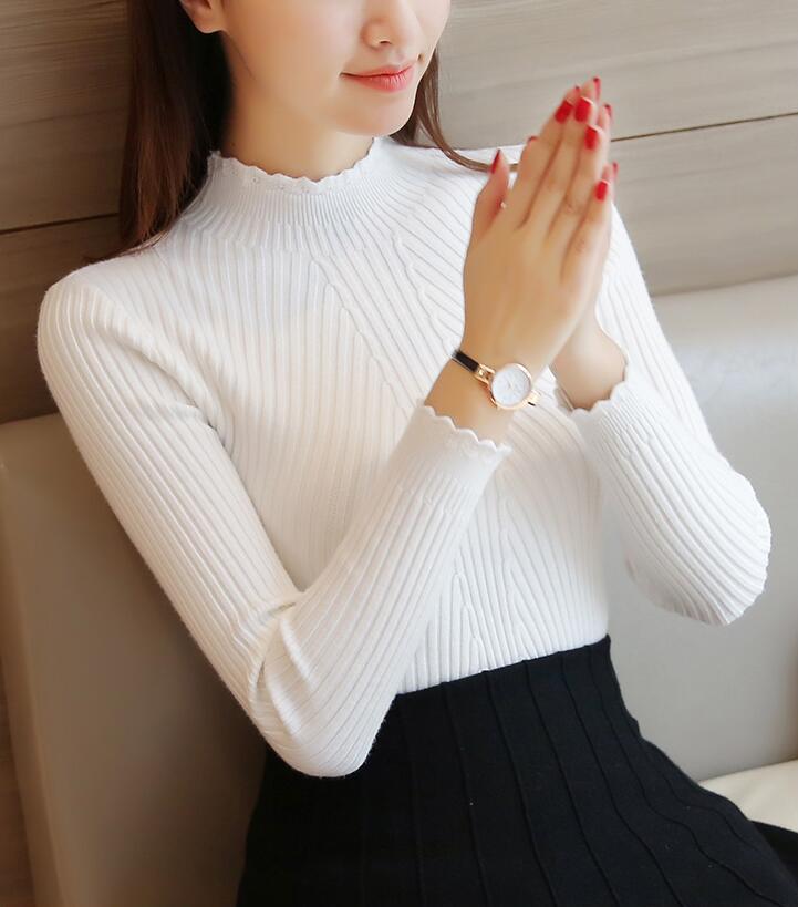 Knitted Sweater Turtleneck Women Winter Autumn 2020 Long Sleeve Female  Slim Thin Ladies Tops Woman Pullovers Pull Femme Hiver