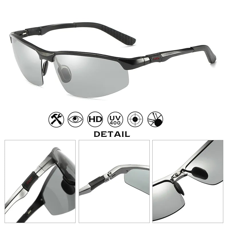 Lioumo Photochromic Sunglasses Men Polarized Chameleon Glasses Male Change Color Sun Glasses Day Night Vision Driving Eyewear