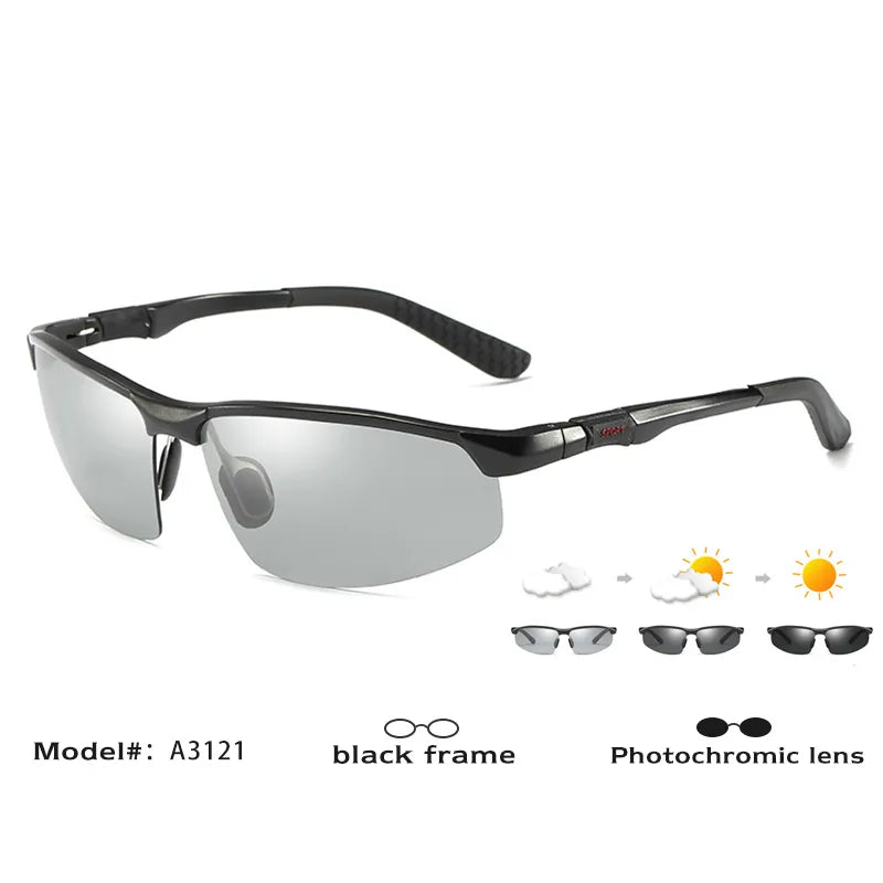 Lioumo Photochromic Sunglasses Men Polarized Chameleon Glasses Male Change Color Sun Glasses Day Night Vision Driving Eyewear
