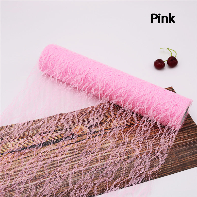 Lace Roll Organza Spool Fabric Ribbon 30*910Cm Netting Fabric Diy Wedding Event Party Chair Sash Bow Table Runner Decoration