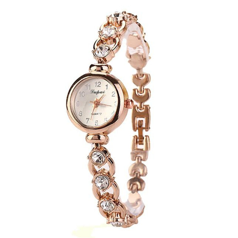 Ladies Elegant Wrist Watches Women Bracelet Rhinestones Analog Quartz Watch Women'S Crystal Small Dial Watch Reloj #B