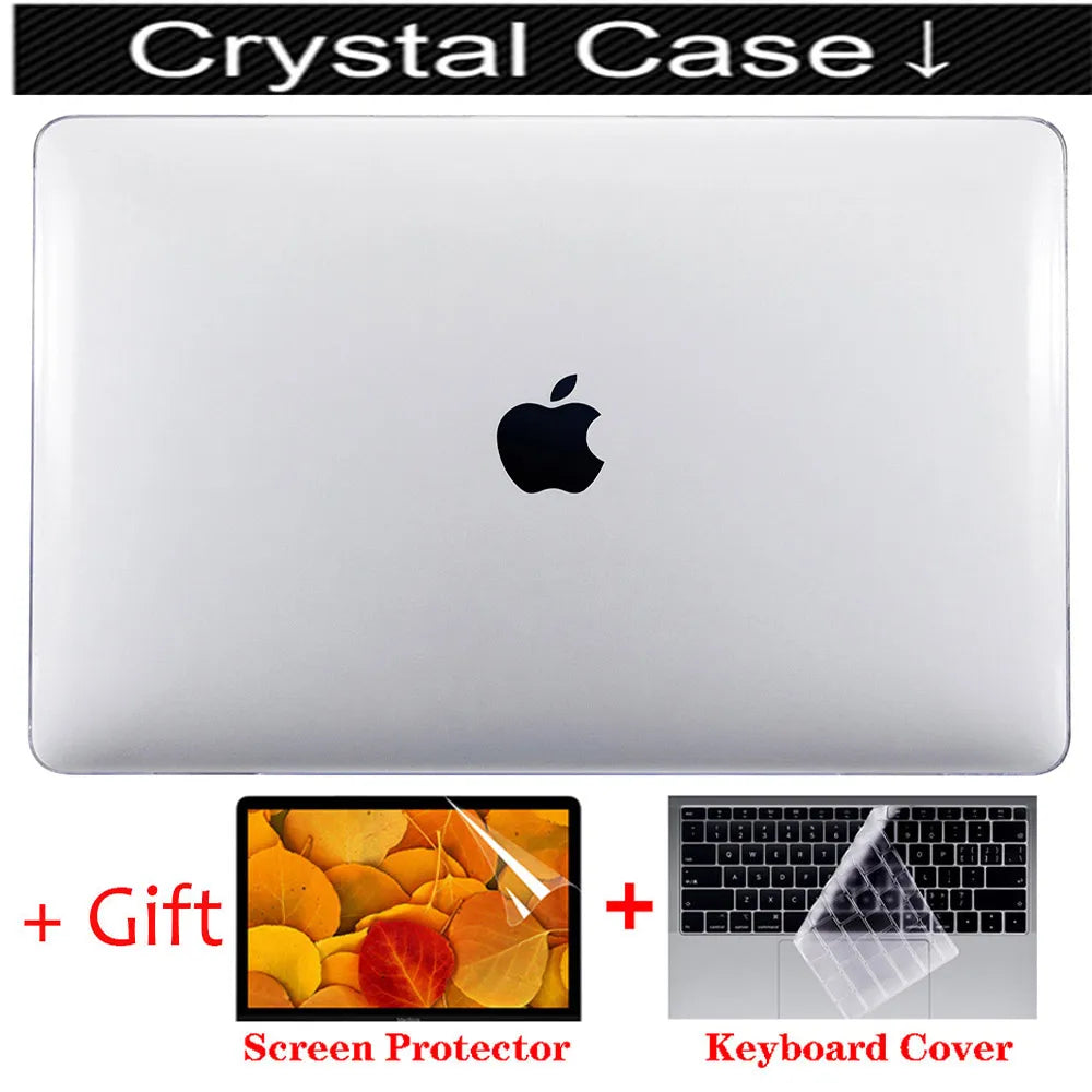 Laptop Case For Macbook Air M2 2022 Model A2681 13.6 Inch Case For Apple Macbook 11 12 13 14 15 16 Inch Laptop Shell M1 Pro 13.3