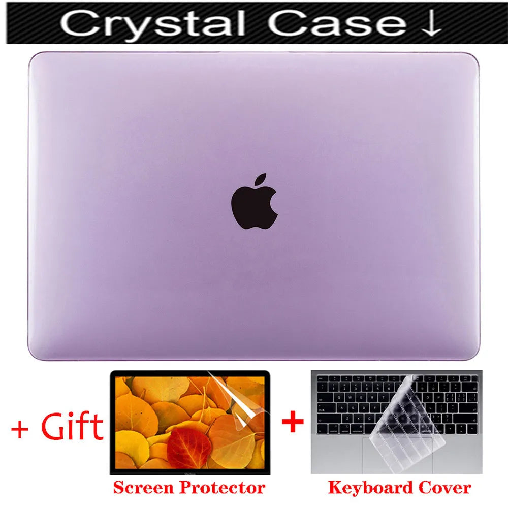 Laptop Case For Macbook Air M2 2022 Model A2681 13.6 Inch Case For Apple Macbook 11 12 13 14 15 16 Inch Laptop Shell M1 Pro 13.3