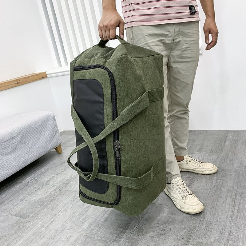 Large Capacity Canvas Men Travel Bag Hand Luggage Carry On Duffle Bag Cabin Travelling Bag Multifunctional Hangbags Moving Bag