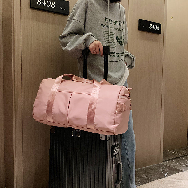 Large Female Travel Bag Travel Pocket Fashion Cross Body Sports Travel Bag Shoe Compartment Clothing Storage Bag Shoulder Bag