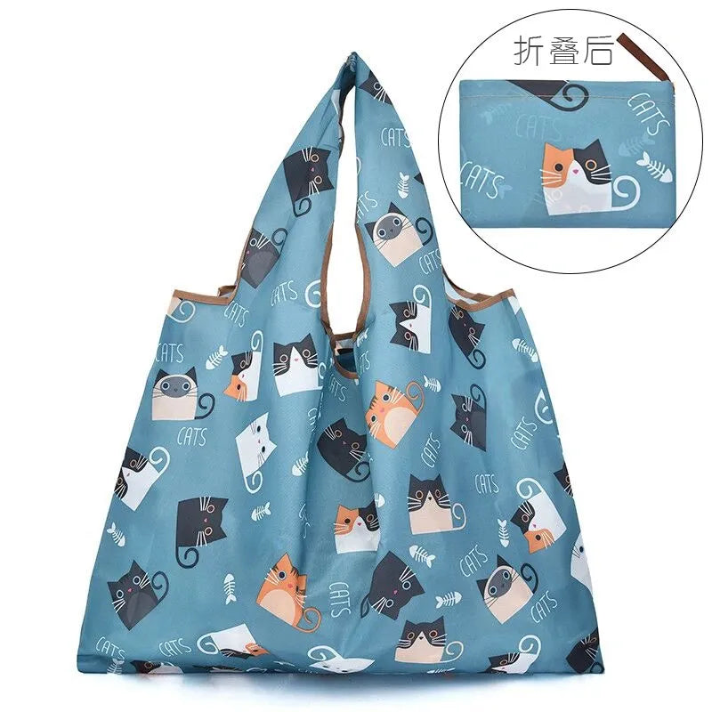 Large Size Eco-Friendly Bag Supermarket Grocery Reusable Foldable Shopping Bag With Pouch