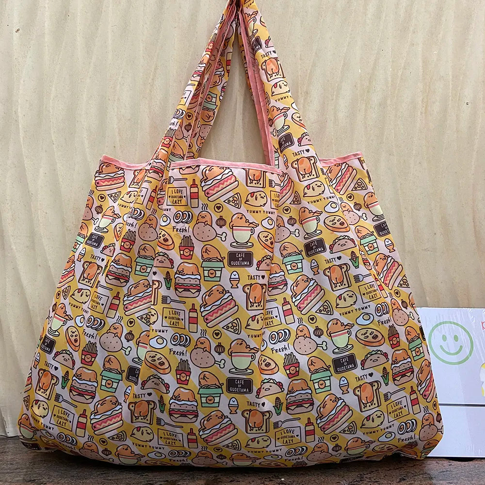 Large Size Shopping Bag Handbag Foldable Shoulder Bag Light Shopping Bag Eco-Friendly Storage Bag Ladies Tote Bag
