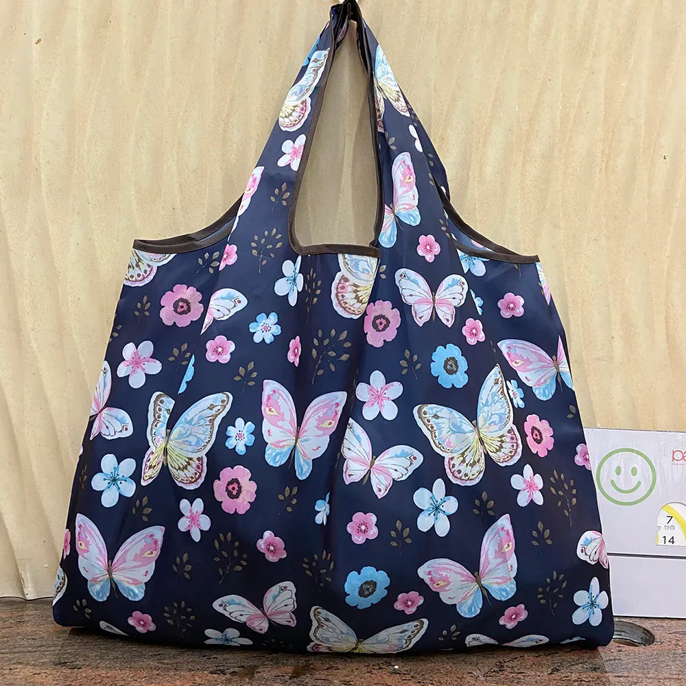 Large Size Shopping Bag Handbag Foldable Shoulder Bag Light Shopping Bag Eco-Friendly Storage Bag Ladies Tote Bag