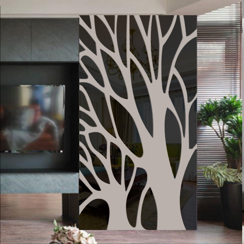 Large Tree Branches Pattern Acrylic Mirror Sticker Bedroom Living Room Entrance Restaurant Tv Sofa Background Wall Stickers