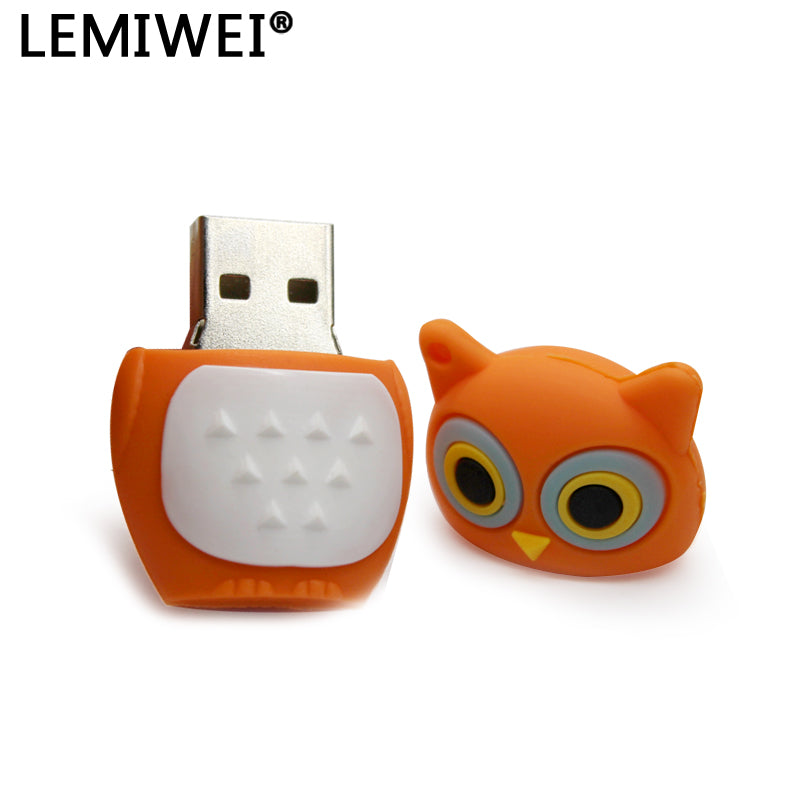 Lemiwei Usb 2.0 Pendrive Personalizado Owl Usb Stick 64Gb 32Gb Memory Stick Pen Drive Usb Drive 16Gb 8Gb 4Gb U Disk For Pc