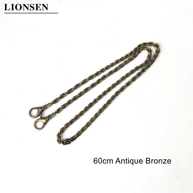 Lionsen 120Cm 60Cm Replacement Chain Strap Metal Link Clasp Purse Chain Bag Handle Shoulder Cross Body Handbags Chain Strap