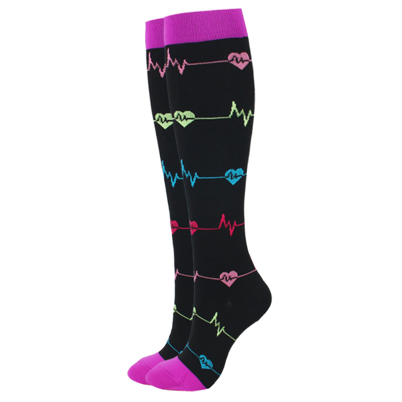 Long Unisex Compression Socks Sports Warm Socks Boots Stockings Women Men Breathable Knee Socks Fit For Edema Varicose Veins
