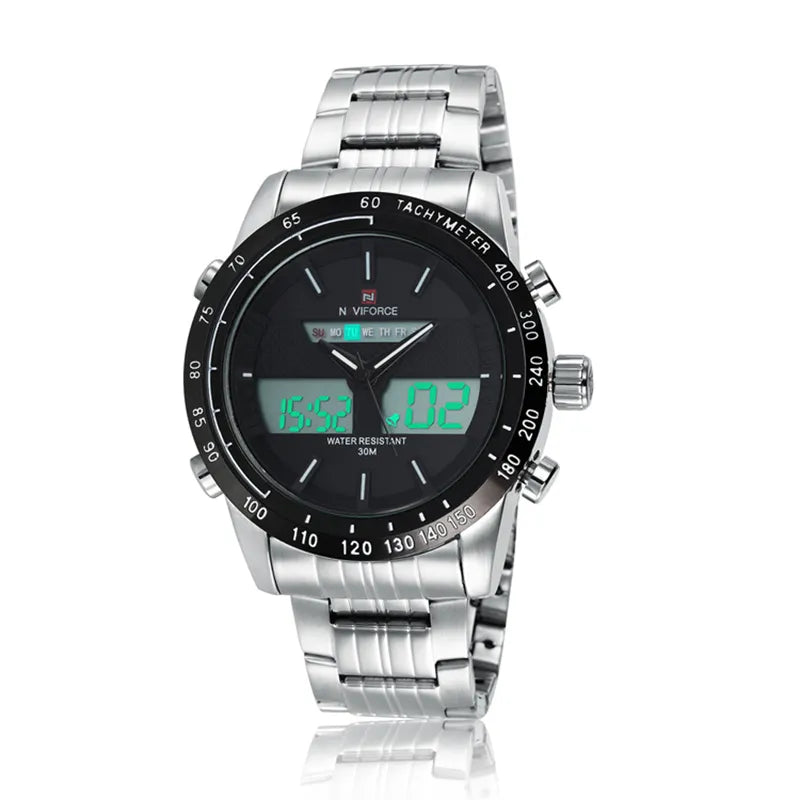 Luxury Brand Naviforce Men Fashion Sport Watches Men&#39;S Quartz Digital Analog Clock Man Full Steel Wrist Watch Relogio Masculino