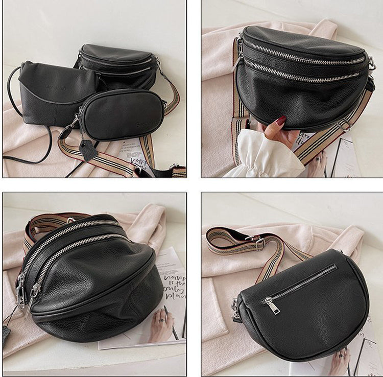 Luxury Genuine Leather Handbags New Designer Fashion Cowhide One Shoulder Handbag Diagonal Multi-Purpose Chest Bag