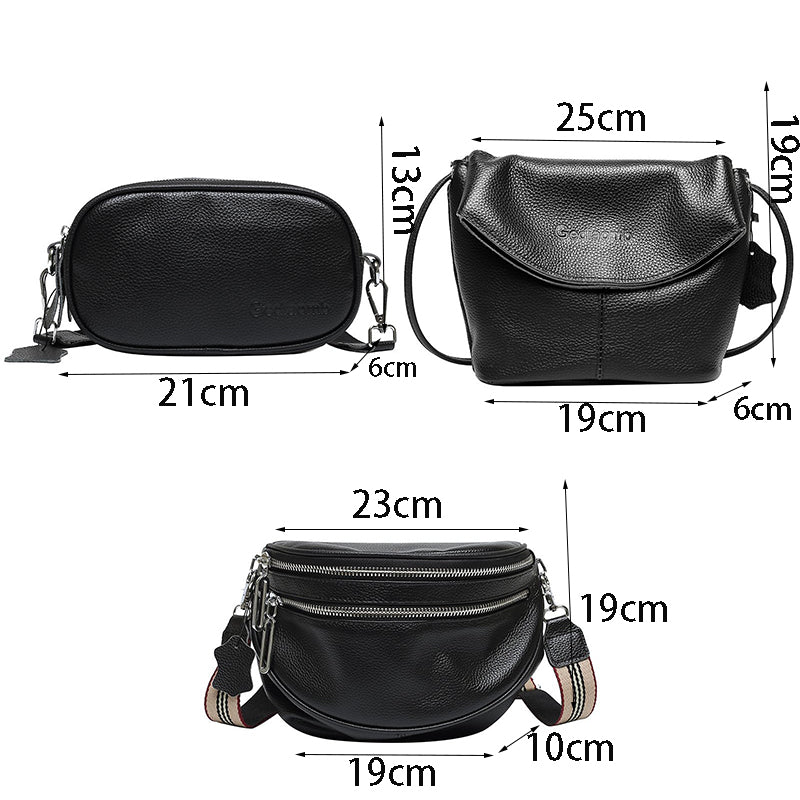 Luxury Genuine Leather Handbags New Designer Fashion Cowhide One Shoulder Handbag Diagonal Multi-Purpose Chest Bag