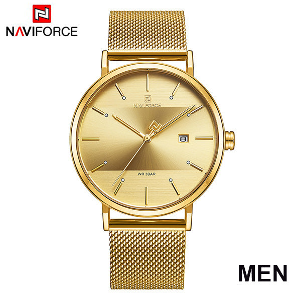 Luxury Naviforce Lover'S Watches For Men And Women Simple Casual Quartz Wristwatch Waterproof Date Clock Couple Watch Gift 2021