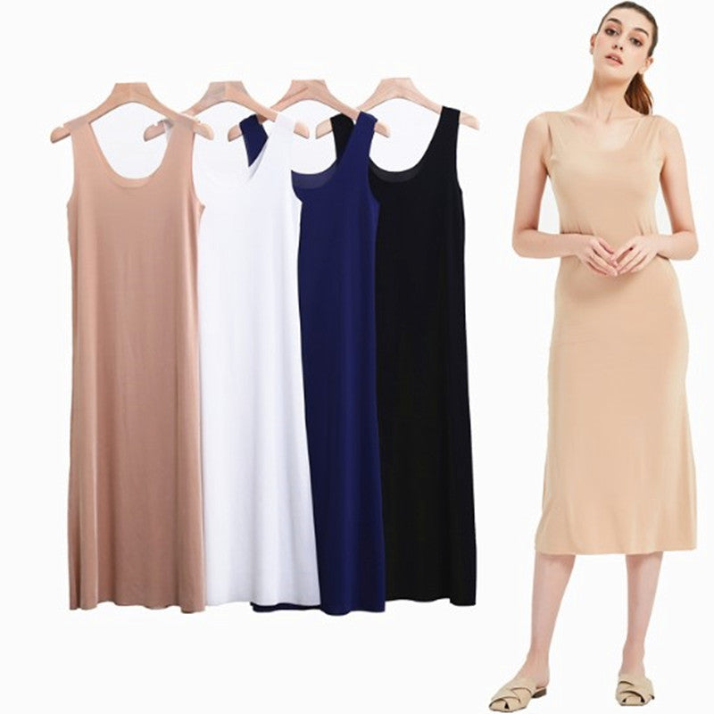 M-5Xl Plus Size Nightgowns Women Sexy Ice Silk Nightdress Seamless Vest Long Dress Summer Female Nightshirt Vestidos Mujer