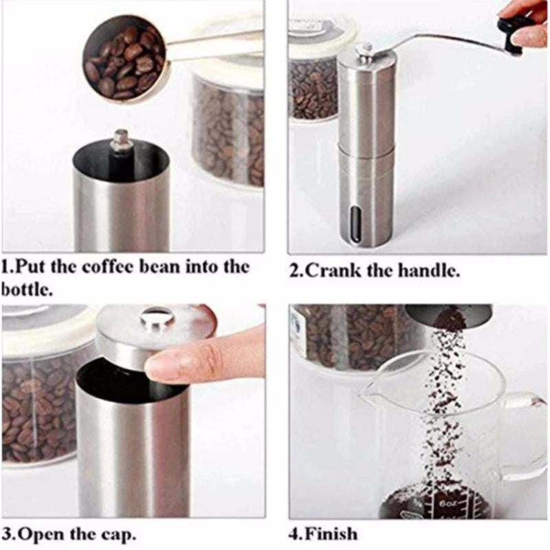 Manual Coffee Grinder Coffee Bean Grinding Stainless Steel Ceramic Mechanism Adjustable Burr Coffe Grinder Mill Coffee Tools