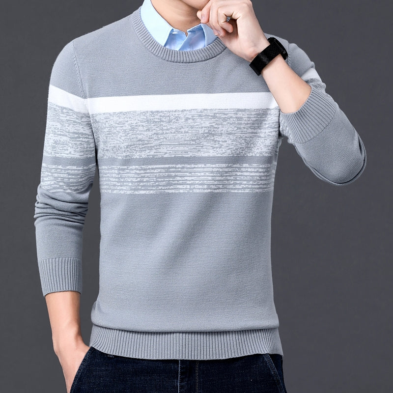 Men 2020 Autumn Winter Casual Brand New Warm Sweater Pullovers Turn Down Shirt Collar Men Knit Pattern Outfits Sweater Coat Men