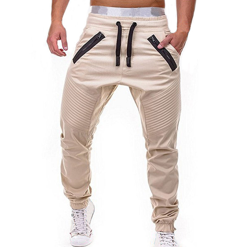 Men Casual Joggers Pants Solid Thin Cargo Sweatpants Male Multi-Pocket Trousers New Mens Sportswear Hip Hop Harem Pencil Pants
