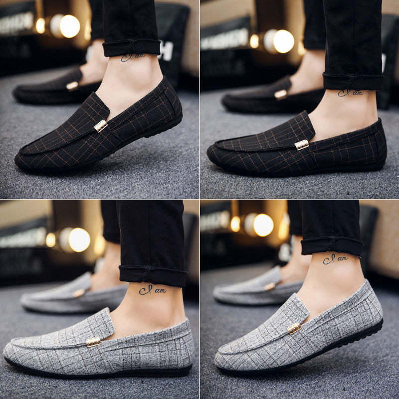 Men Casual Shoes Spring Summer Men Loafers New Slip On Light Canvas Youth Men Shoes Breathable Fashion Flat Footwear