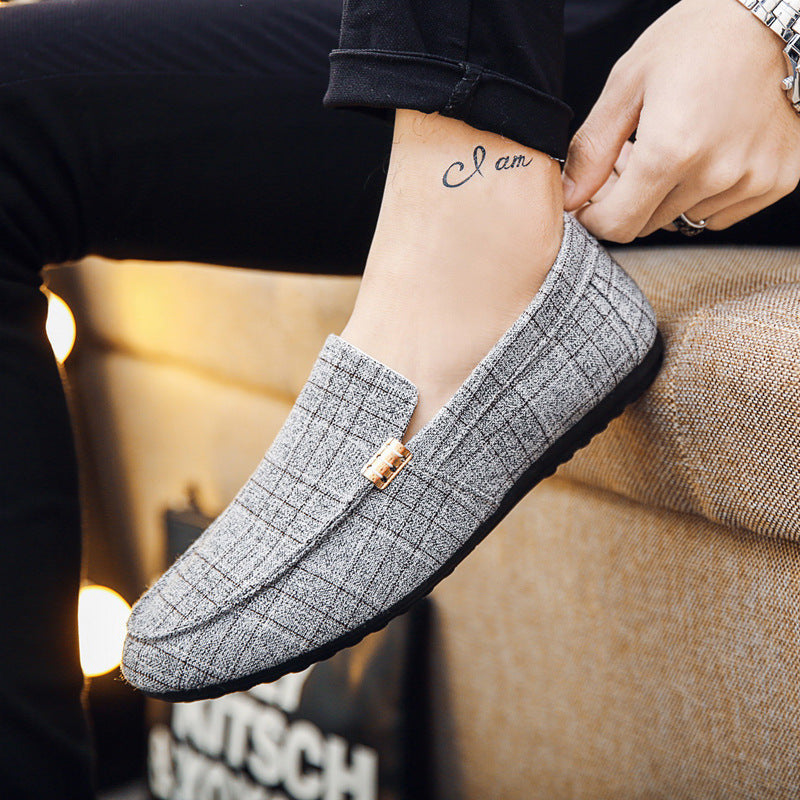 Men Casual Shoes Spring Summer Men Loafers New Slip On Light Canvas Youth Men Shoes Breathable Fashion Flat Footwear