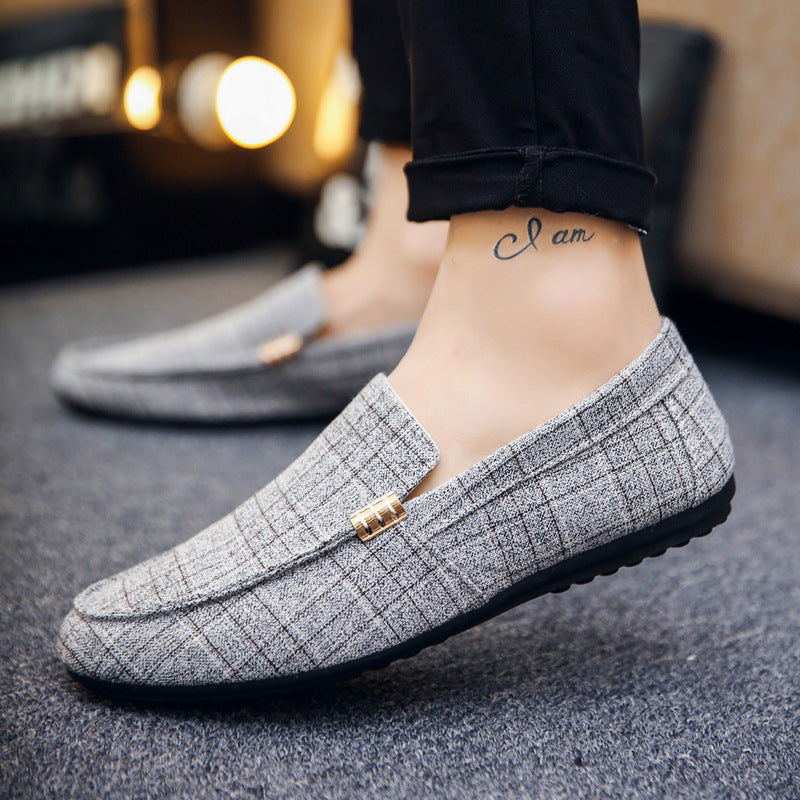 Men Casual Shoes Spring Summer Men Loafers New Slip On Light Canvas Youth Men Shoes Breathable Fashion Flat Footwear