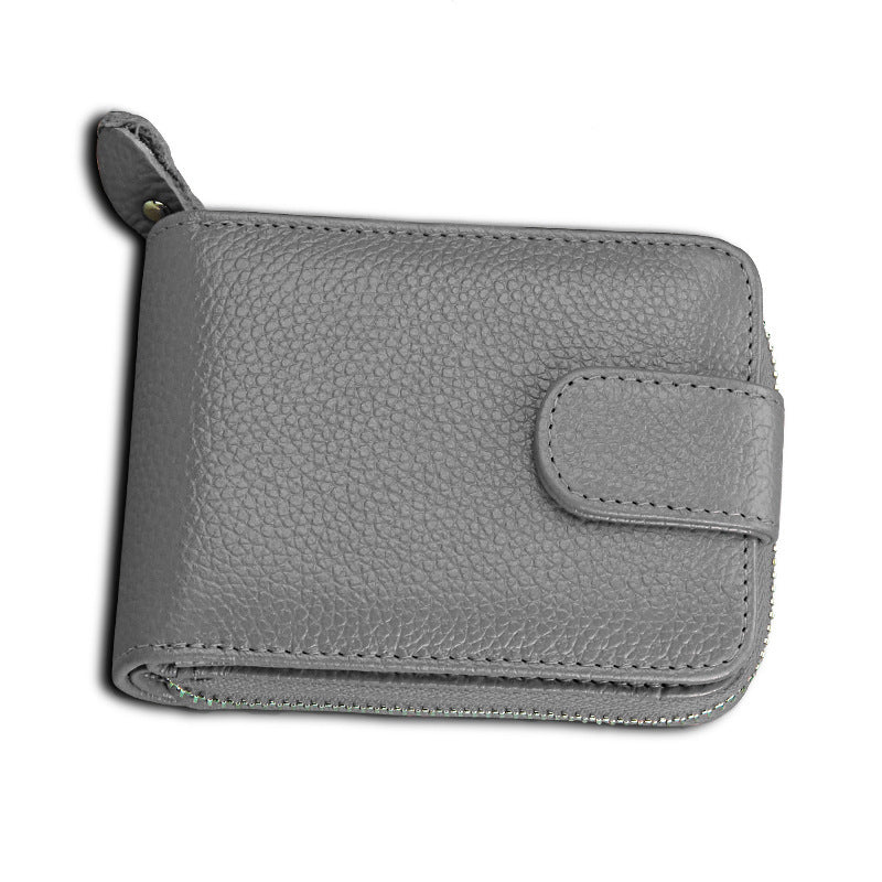 Men Wallets Man'S Card Genuine Leather Clutch Wallets Purses Driver'S License Cover Zipper Organ Women'S Wallet Card Wallet
