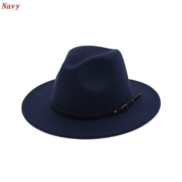 Men / Women Vintage Wide Brim Hat Church Party Ladies Felt Jazz Cap Cowboy Party Hat