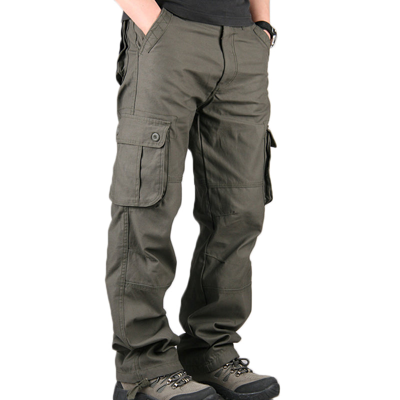 Men'S Cargo Pants Mens Casual Multi Pockets Military Large Size 44 Tactical Pants Men Outwear Army Straight Slacks Long Trousers