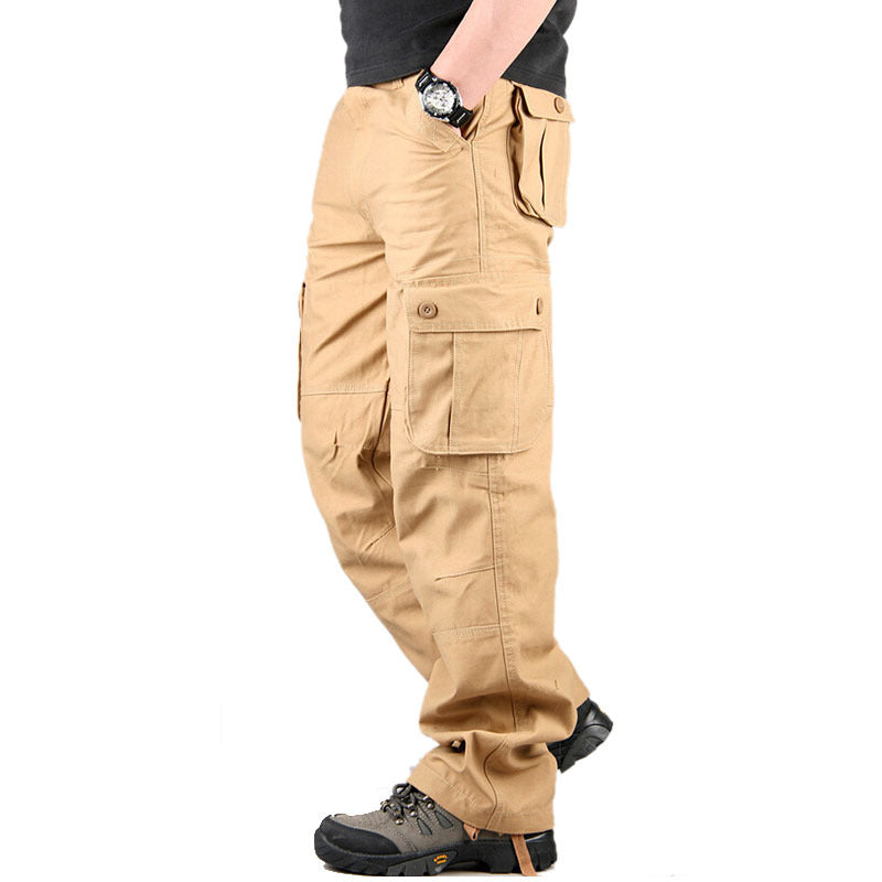 Men'S Cargo Pants Mens Casual Multi Pockets Military Large Size 44 Tactical Pants Men Outwear Army Straight Slacks Long Trousers