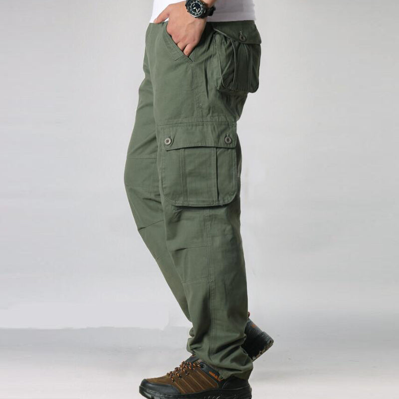 Men'S Cargo Pants Mens Casual Multi Pockets Military Large Size 44 Tactical Pants Men Outwear Army Straight Slacks Long Trousers