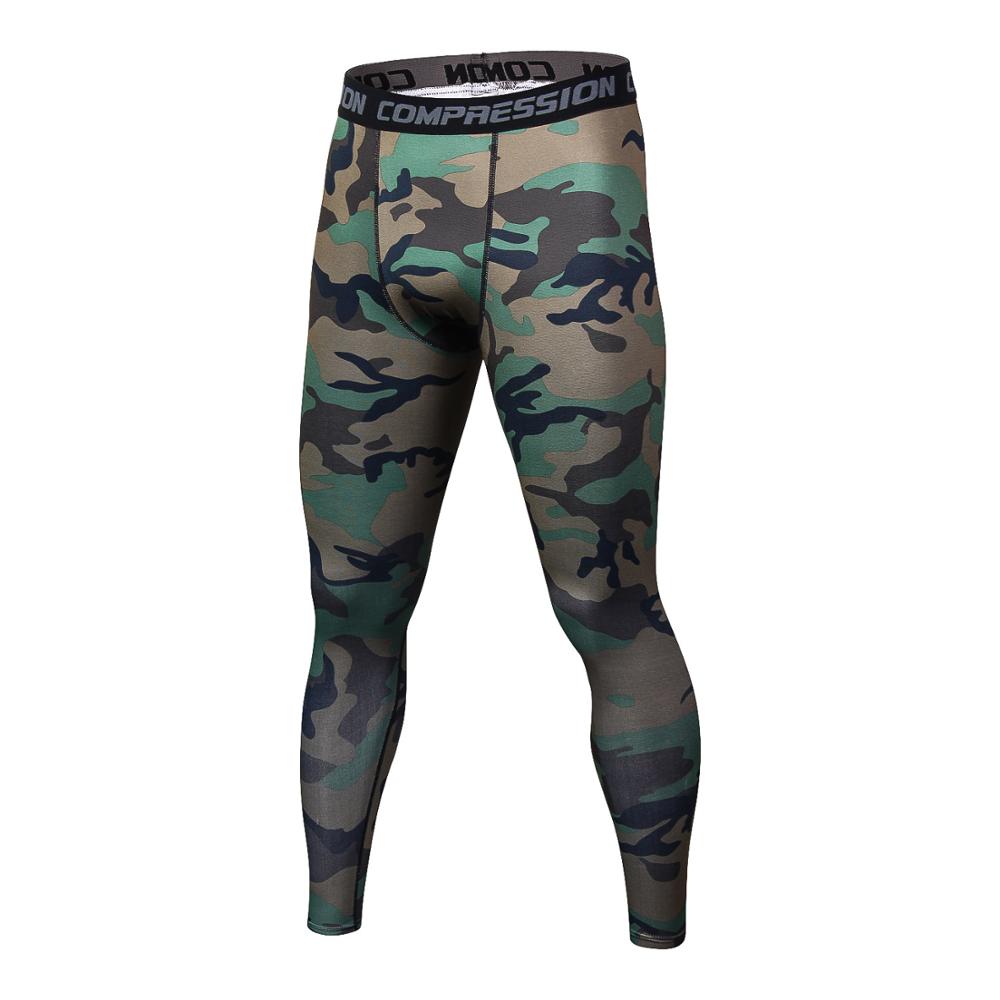 Mens Camouflage Pants Slim Skinny Casual Leggings Bodybuilding Fitness Men Compression Exercise Pants Men Tight Gyms Trousers